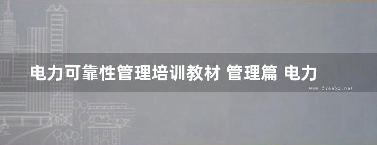 电力可靠性管理培训教材 管理篇 电力可靠性管理基础